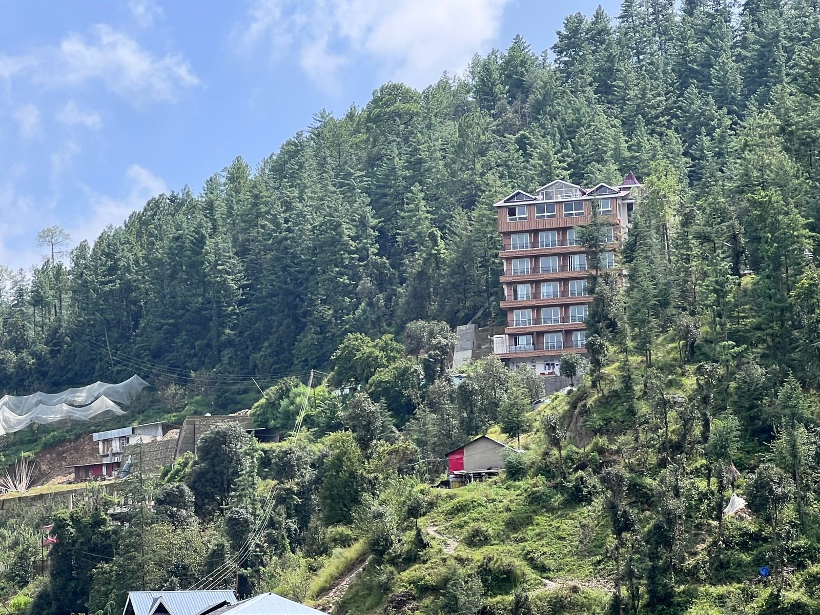 The estate seen from across the valley
